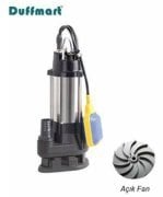 DUFFMART V250FS - 0.33 HP- 220V - Pis Su Foseptik Parçalayıcılı Açık Fanlı Dalgıç Pompa
