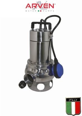 Arven RED TIGER 100 M    1Hp 220V   Paslanmaz Çelik Foseptik Vortex Açık Fanlı Dalgıç Pompa