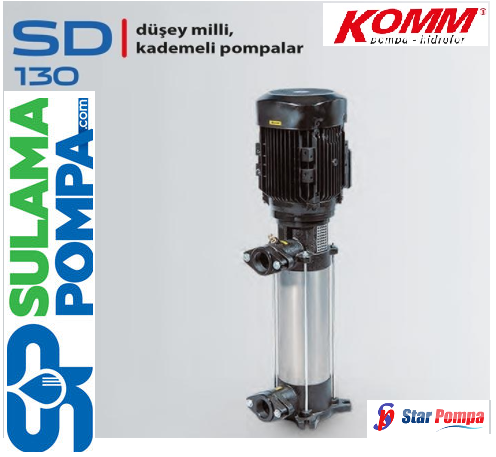STAR SD 130/7 T 10 HP 380V DÜŞEY MİLLİ KADEMELİ POMPA