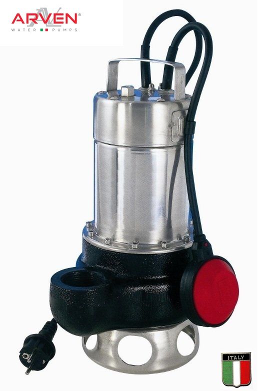 Arven TIGER 100 M    1Hp 220V   Paslanmaz Çelik Foseptik Vortex Açık Fanlı Dalgıç Pompa