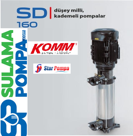 STAR SD 160/4 T 7.5 HP 380V DÜŞEY MİLLİ KADEMELİ POMPA