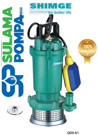 SHİMGE QDX1.5-17-037K1 0,5 HP 220V DÖKÜM GÖVDELİ TEMİZ SU DALGIÇ POMPA