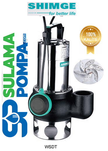 SHİMGE WSD 55/35T 0.75 HP 220V  PASLANMAZ GÖVDELİ KİRLİ SU DALGIÇ POMPA