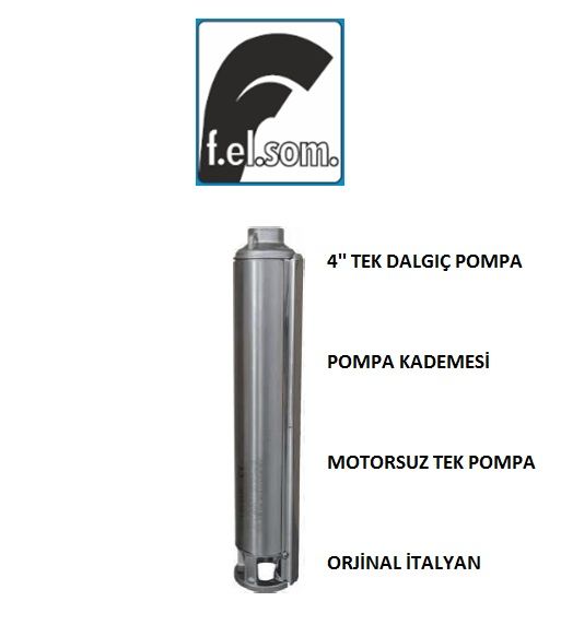 Felsom FP 4F100  10Hp  4'' Tek Dalgıç Pompa (Orjinal İtalyan) (Bağımsız Float Fanlı Sistem)