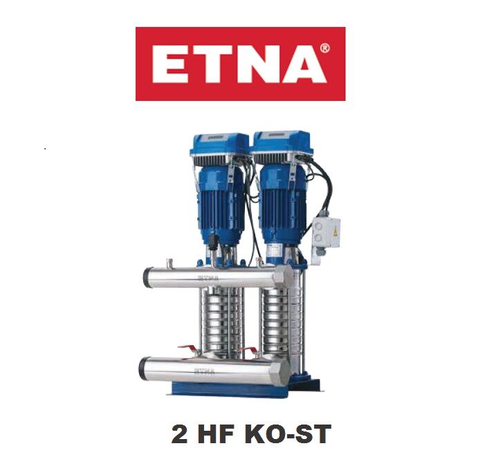 Etna 2HF KO-ST5/8-15     2x2Hp 380V  İki Pompalı Dik Milli Frekans Kontrollü Komple Paslanmaz Çelik Hidrofor