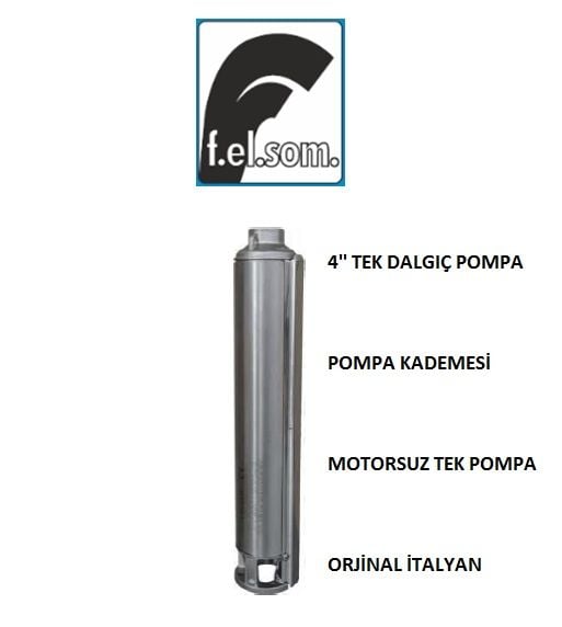 Felsom FP 4L030  3Hp  4'' Tek Dalgıç Pompa (Orjinal İtalyan) (Bağımsız Float Fanlı Sistem)