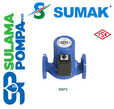 SUMAK SSP3-65/12 FLANŞLI ÜÇ HIZLI SİRKÜLASYON POMPASI
