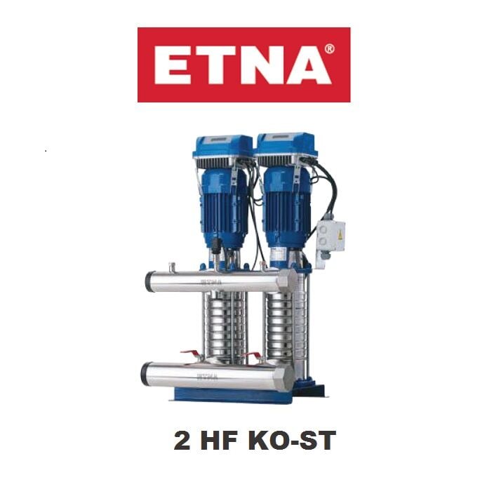 Etna 2HF KO-ST16/6-55     2x7.5Hp 380V  İki Pompalı Dik Milli Frekans Kontrollü Komple Paslanmaz Çelik Hidrofor