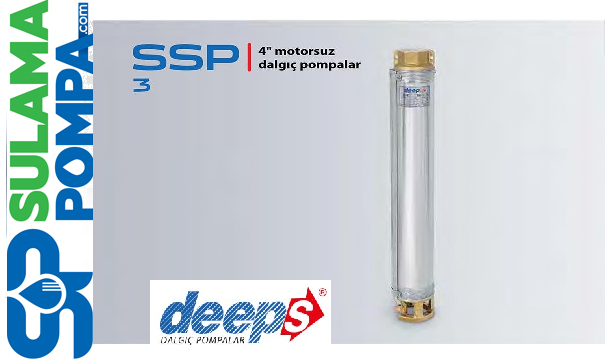 STAR SSP 3/27 2,HP 11/4\'\' ÇIKIŞLI 4\'\' YÜZER ÇARKLI MOTORSUZ POMPA