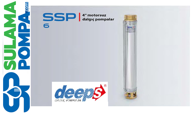 STAR SSP 6/19 2,HP 11/4\'\' ÇIKIŞLI 4\'\' YÜZER ÇARKLI MOTORSUZ POMPA