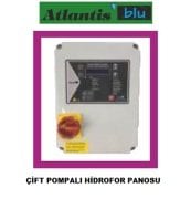 Atlantis KRS 2S1-10T  1-10Hp  380V  Elektronik Kartlı Çift Pompalı Hidrofor Seti Panosu