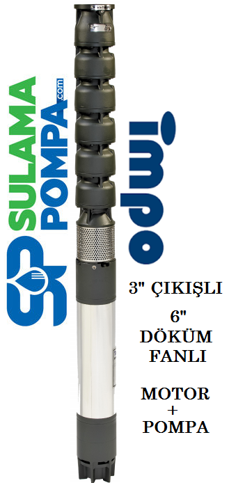 S 645/04 - 10 HP 3''ÇIKIŞLI  6'' DÖKÜM FANLI DALGIÇ POMPA(C Tipi Motorlu)