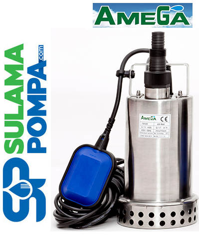 AMEGA TOX 550 PASLANMAZ ÇELİK GÖVDELİ DRENAJ DALGIÇ POMPA