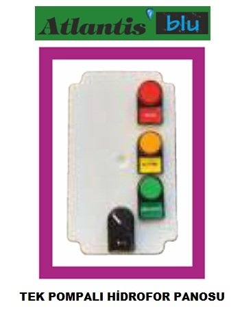 Atlantis SCH S1-10T  1-10Hp  380V  (KLASİK,SCHNEIDER malzemeden) Tek Pompalı Hidrofor Seti Panosu