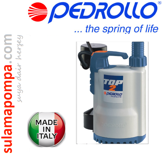 PEDROLLO TOP 2-GM 0.5,HP GİZLİ FLATÖRLÜ PLASTİK GÖVDELİ DALGIÇ POMPA