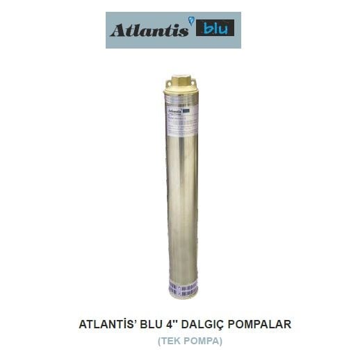 Atlantis Blu 4SD623-3   4Hp  4\'\' Tek Motorsuz Dalgıç Pompa