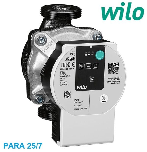 WİLO PARA  25/7   DİŞLİ TİP BAĞLANTILI FREKANS KONVERTÖRLÜ SİRKÜLASYON POMPASI