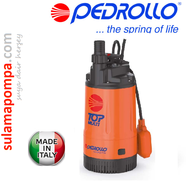 PEDROLLO TOP MULTI 3 PLASTİK GÖVDELİ KESON KUYU DALGIÇ POMPA
