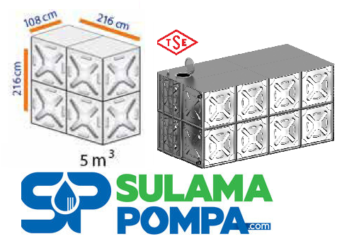 5 m3 PASLANMAZ ÇELİK SU DEPOSU