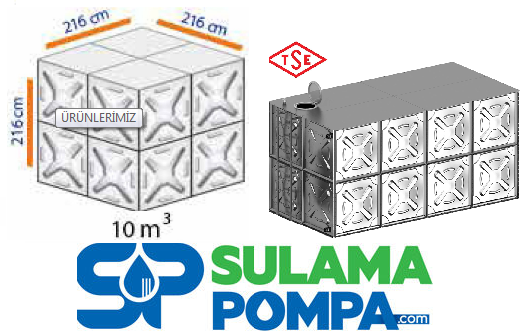 10, m3 PASLANMAZ ÇELİK SU DEPOSU
