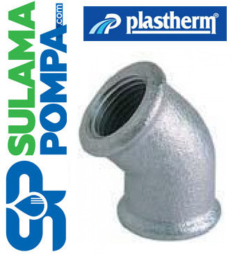PLASTHERM 1/2'' GALVANİZ 45'' DİRSEK