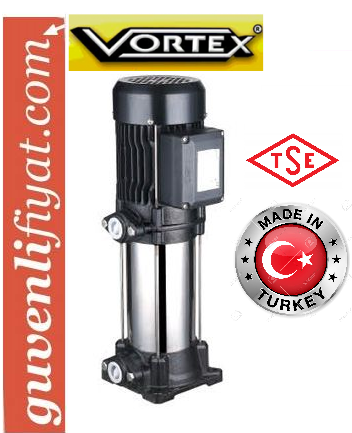 VORTEX YBT 90-09  4.HP 380W  ÇOK KADEMELİ NORLY FANLI DİK MİLLİ POMPA