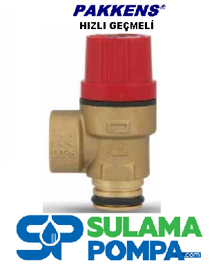 1/2'' 3 BAR  HIZLI GEÇMELİ AYARLANABİLİR EMNİYET VENTİLİ (vanalı)