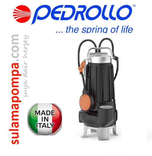 PEDROLLO MC 15/45-N 1.5 HP 380W DÖKÜM GÖVDELİ FOSEPTİK DALGIÇ POMPA