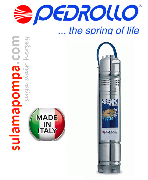 PEDROLLO 4SKM 100E 4'' SÜRTME FANLI DALGIÇ POMPA