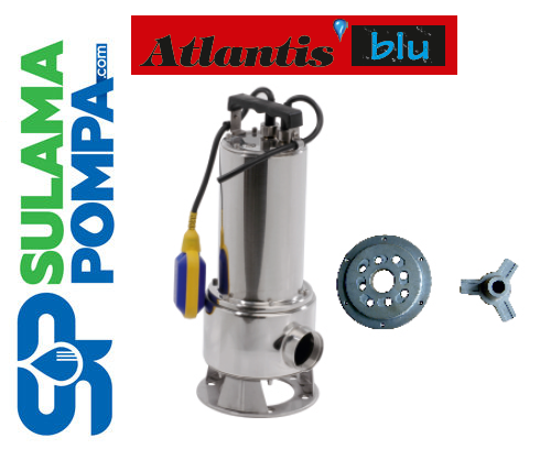 ATLANTİS PASPARCL 13-2.2T 3 HP 380V PARÇALAYICI BIÇAKLI PASLANMAZ ÇELİK DALGIÇ POMPA