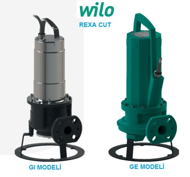 Wilo Rexa CUT GI03.31/S-T15-2-540  1.5kW 380V  Parçalayıcı Bıçaklı Pis Kirli Foseptik Atıksu Dalgıç Pompa