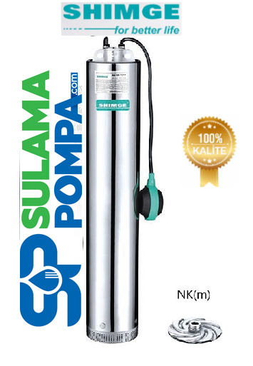 SHİMGE NK 3/8 2.HP 380V 5'' PASLANMAZ KESON KUYU DALGIÇ POMPA