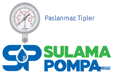 100 mm 1/2'' KOMPLE PASLANMAZ MANOMETRE