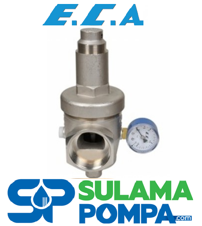 ECA 2'' MANOMETRELİ BASINÇ DÜŞÜRÜCÜ VALF PİSTONLU İÇ VİDA X RAKORLU