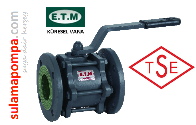 E.T.M YUSAL PN 6 DN100 KÜRESEL VANA TAM GEÇİŞLİ