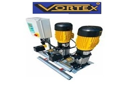 Vortex YBT 14-08  2x3Hp 380V İki Pompalı Kaplinli Noril Fanlı Dik Milli Kademeli Hidrofor -IE3 Motorlu