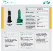 Wilo FA 08.64-278E + T 17.2-4/24H Ex  10kW 380V  Döküm Gövdeli Atıksu Drenaj Dalgıç Pompa