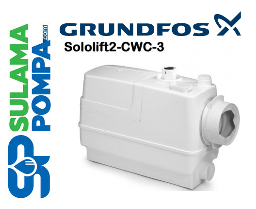 GRUNDFOS SOLOLİFT2 CWC-3 620W ASMA KLOZET ARKASI WC POMPASI (WC + LAVABO+ DUŞAKABİN+ BİDE)-97775316