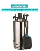 MOMENTUM PDN10-20-1.5   2HP-220V  İRTİFALI PASLANMAZ GÖVDELİ DRENAJ DALGIÇ POMPA
