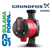 GRUNDFOS ALPHA3 25-60 180mm GİRİŞ-ÇIKIŞ 11/2\'\' FREKANS KONVERTÖRLÜ SİRKÜLASYON POMPASI-99371959