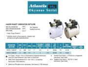 ATLANTİS YATIK 7-5M-ST   1.5HP-220V   50 LİTRE YATIK TANKLI HAZIR PAKET HİDROFOR SETİ (DEĞİŞEBİLİR MEMBRANLI TANK)