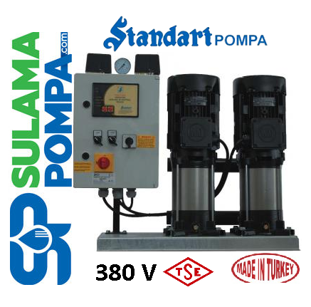 STANDART TH 2xSKM V 50/2 20.HP 380V ÇİFT POMPALI TAM OTOMATİK HİDROFOR