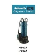 ATLANTİS 4503A  0.6 HP 220V  ALÜMİNYUM SARGILI YÜKSEK DEBİLİ PİS SU DALGIÇ POMPA  - Okyanus Serisi