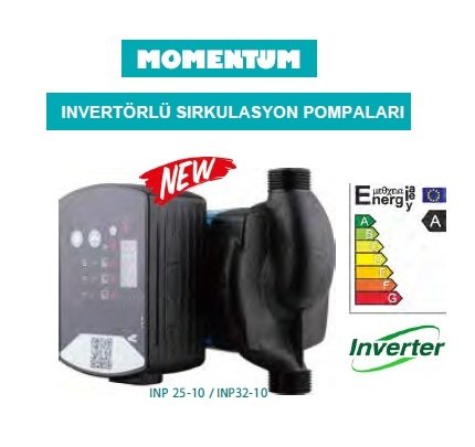 MOMENTUM INP 32-10  -10-195W-220V- FREKANS KONTROLLÜ İNVERTÖRLÜ DİŞLİ TİP SİRKÜLASYON POMPASI