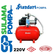 STANDART SBM 80/6 1.HP 220V 50 LT TANKLI YATIK TANKLI PAKET HİDROFOR