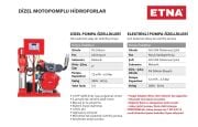 Etna YKO 10/7-30/D10     4 Hp elektrikli- 10Hp Dizel 380V  Dik Milli Dizel Motopomplu Yangın Hidroforu (Dizel + Elektrikli)