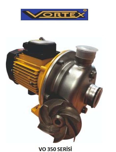 VORTEX  VO 350-13T  -1.36 HP-380V-  PASLANMAZ ÇELİK AÇIK FANLI SANTRİFÜJ POMPA