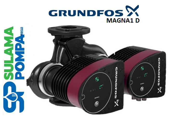GRUNDFOS MAGNA1 D 50-60 F 240mm DN50 PN10 İKİZ TİP FREKANS KONVERTÖRLÜ SİRKÜLASYON POMPASI (FLANŞLI)-99221339
