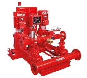 DOMAK KPDRY50A-3 - 2X15 HP + JOKEY POMPALI ELEKTRİKLİ YANGIN HİDROFORU