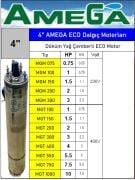 Amega MGT 100  1Hp 380V 4\'\' Döküm Yağ Çemberli Derin Kuyu Sondaj Dalgıç Motor (Eco motor)